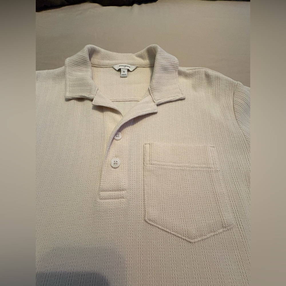 Banana Republic Men's Light Beige Polo Shirt